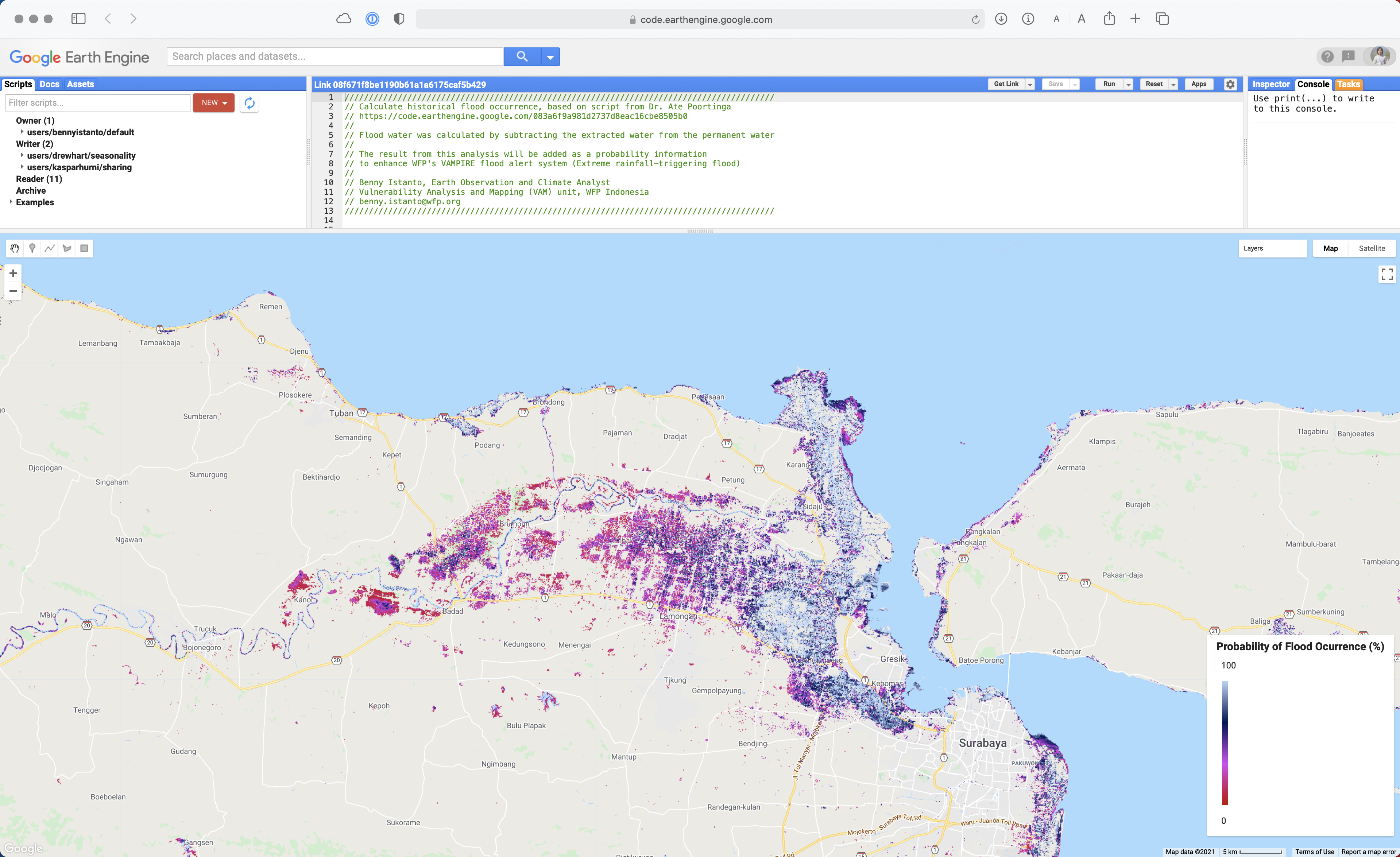 GEE Historical Flood Occurrence