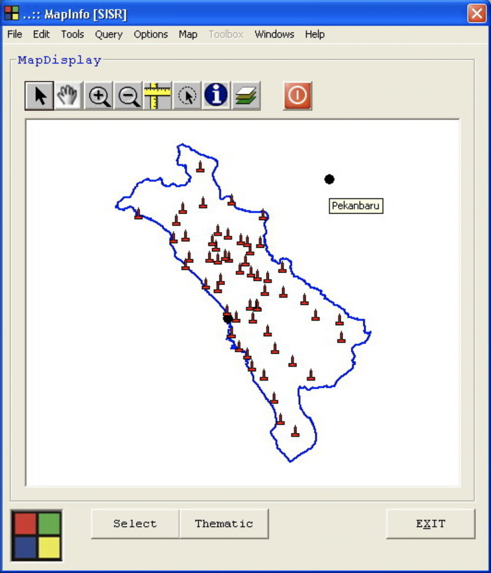 Gambar 2. Info peta yang ada didalam SISR