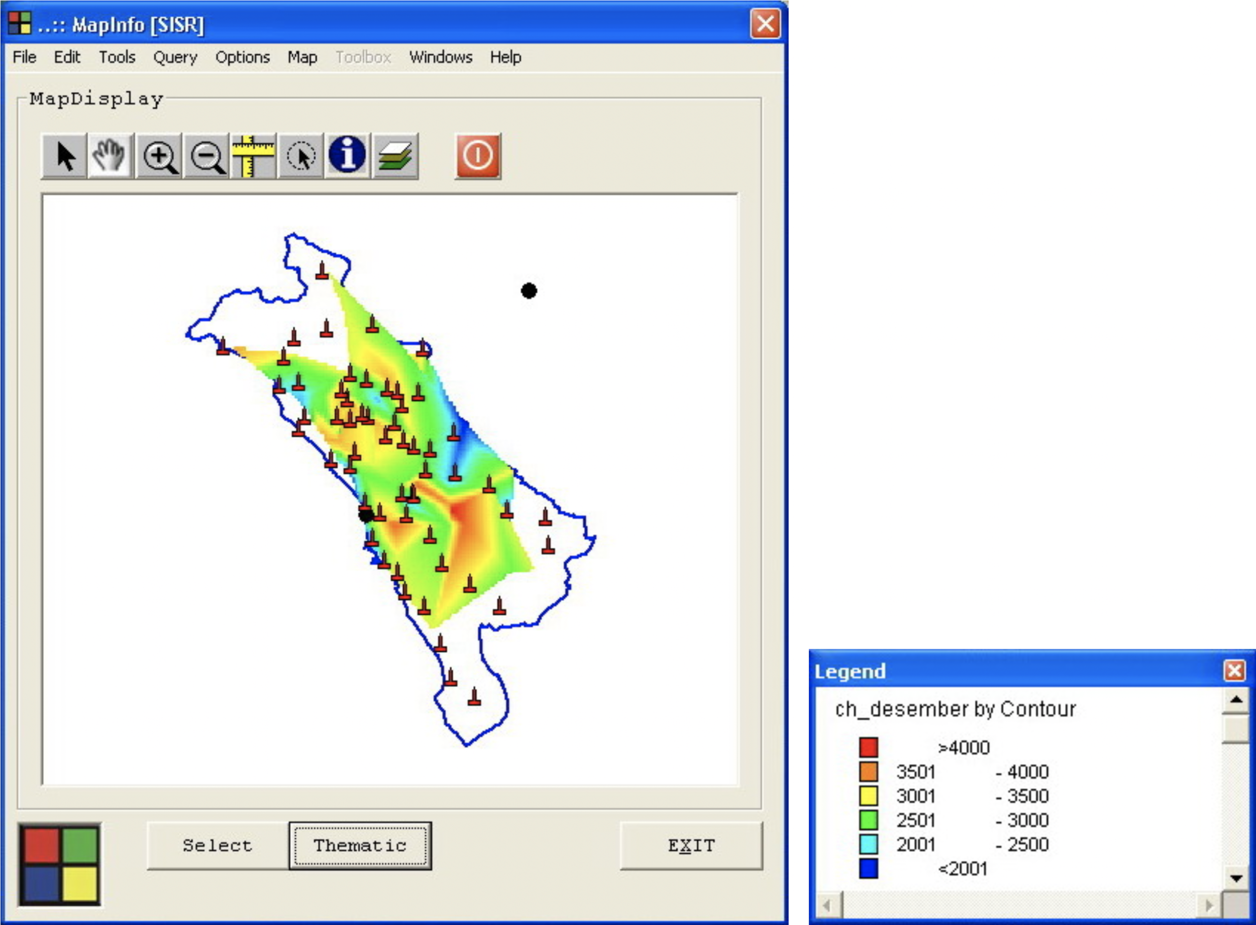 Gambar 3. Curah Hujan bulan Desember 1960 – 2000 Sumatera Barat