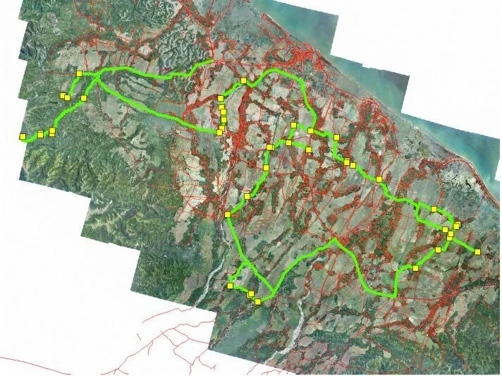 Waypoint and Track from GPS field training in Pidie