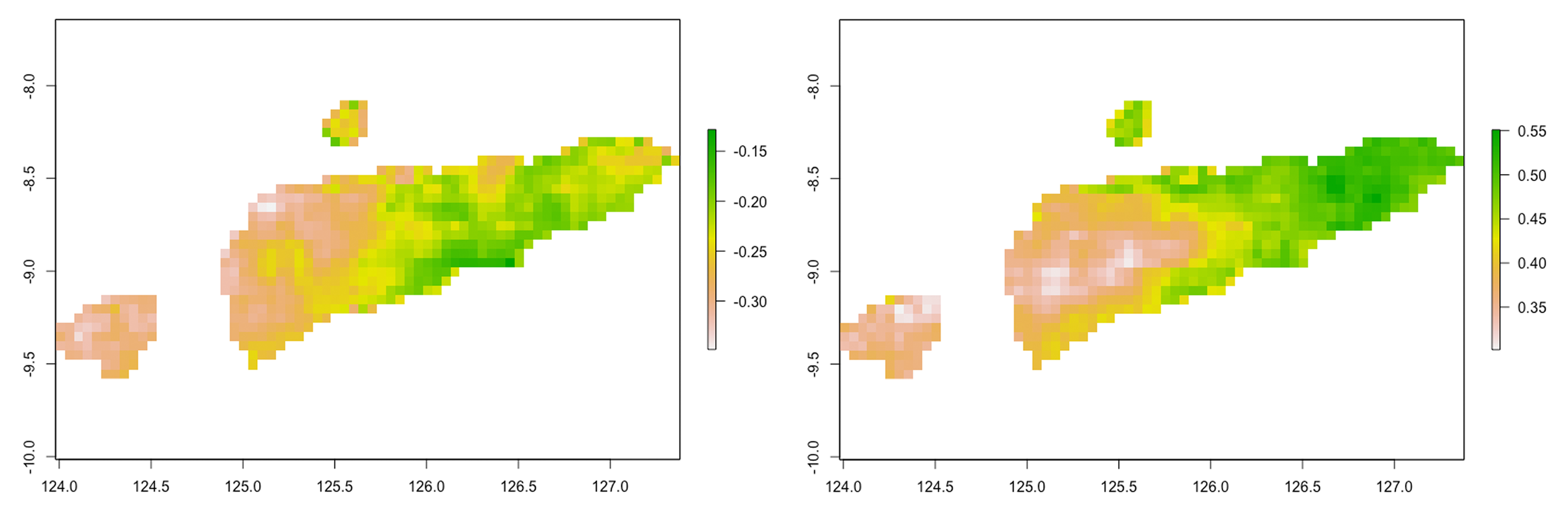 Figure 3. Correlation and p-value map