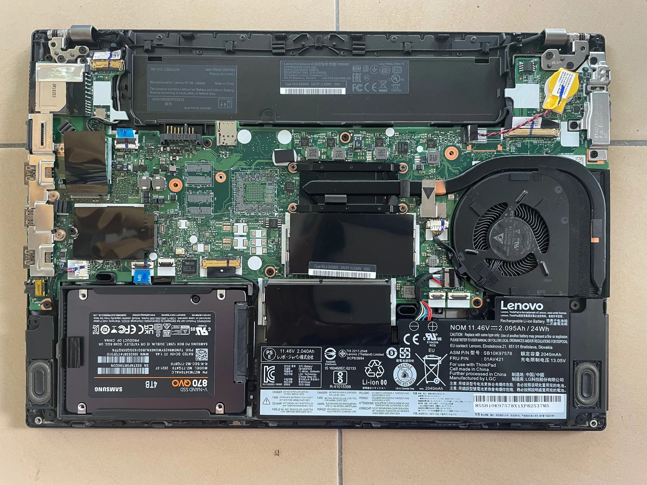 Installing new SSD, RAM and internal battery